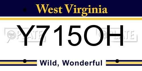 Y715OH West Virginia License Plate