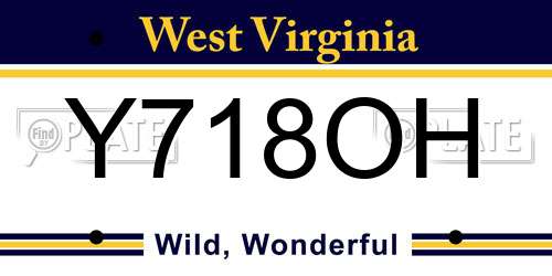 Y718OH West Virginia License Plate