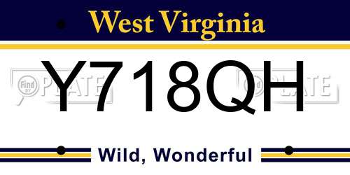 Y718QH West Virginia License Plate