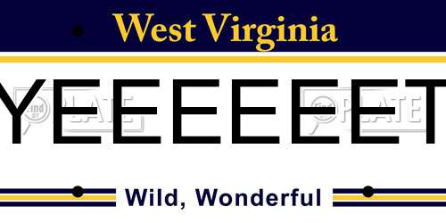 YEEEEEET West Virginia License Plate