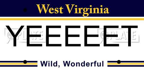 YEEEEET West Virginia License Plate
