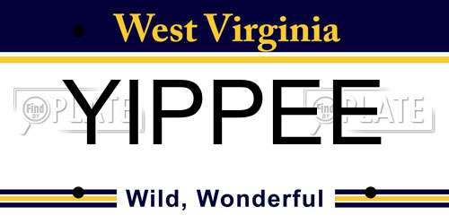 YIPPEE West Virginia License Plate