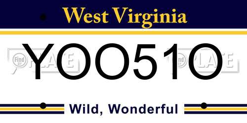 YOO51O West Virginia License Plate
