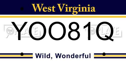 YOO81Q West Virginia License Plate
