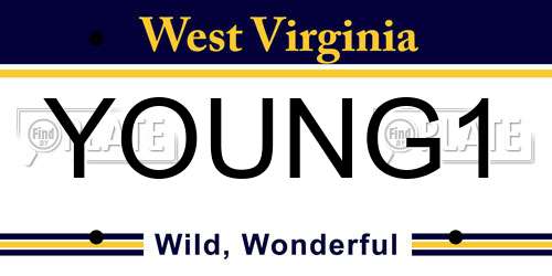YOUNG1 West Virginia License Plate