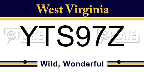 YTS97Z West Virginia License Plate