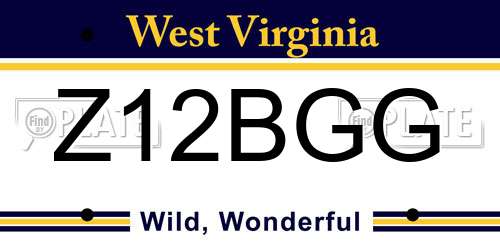 Z12BGG West Virginia License Plate