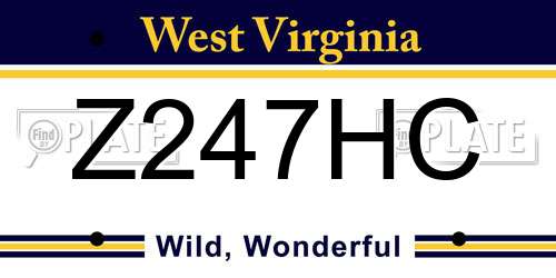 Z247HC West Virginia License Plate