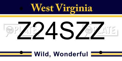 Z24SZZ West Virginia License Plate
