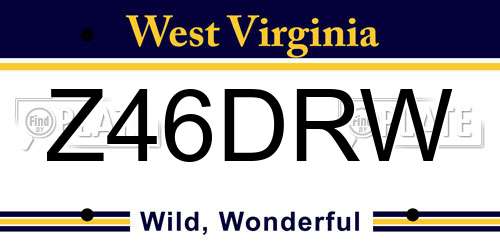 Z46DRW West Virginia License Plate