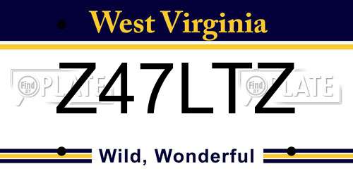 Z47LTZ West Virginia License Plate