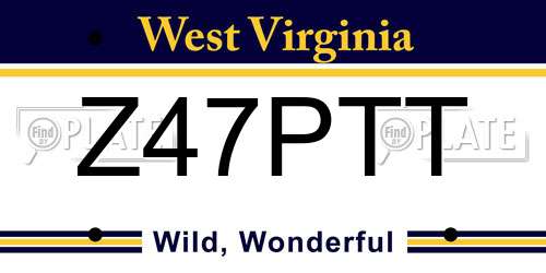 Z47PTT West Virginia License Plate