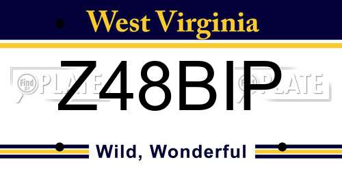 Z48BIP West Virginia License Plate