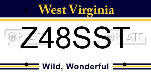 Z48SST West Virginia License Plate