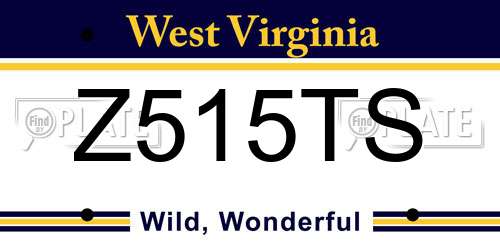 Z515TS West Virginia License Plate