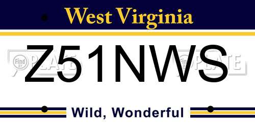 Z51NWS West Virginia License Plate