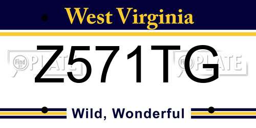 Z571TG West Virginia License Plate