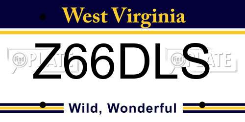 Z66DLS West Virginia License Plate