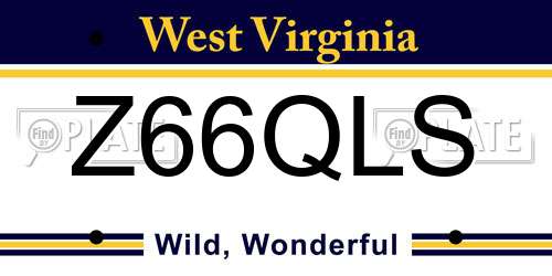 Z66QLS West Virginia License Plate
