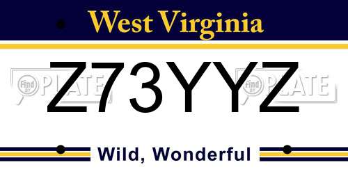 Z73YYZ West Virginia License Plate