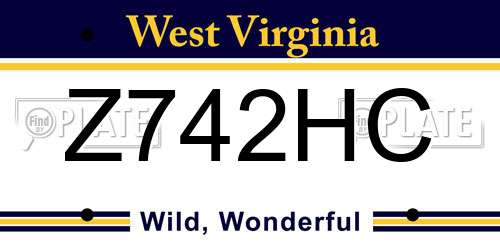 Z742HC West Virginia License Plate