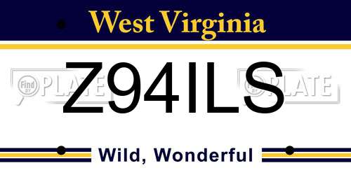 Z94ILS West Virginia License Plate