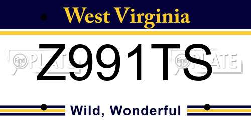 Z991TS West Virginia License Plate