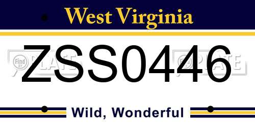 ZSS0446 West Virginia License Plate