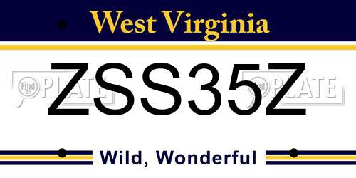 ZSS35Z West Virginia License Plate