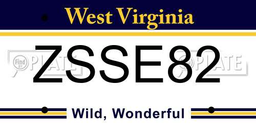 ZSSE82 West Virginia License Plate