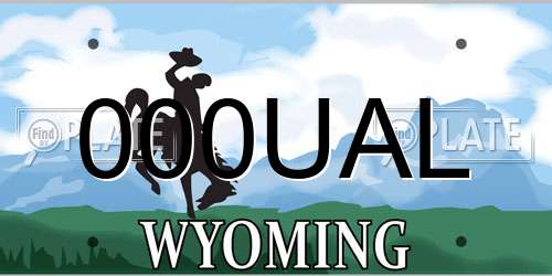 000UAL Wyoming License Plate