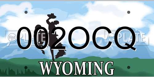 002OCQ Wyoming License Plate