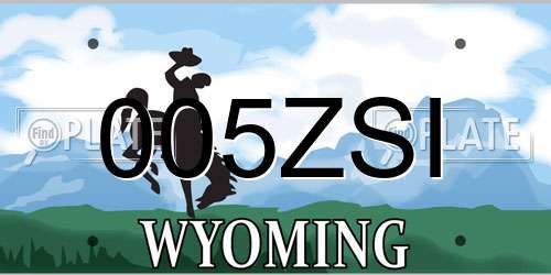 005ZSI Wyoming License Plate