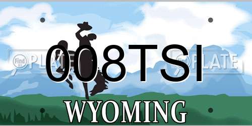 008TSI Wyoming License Plate