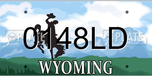 0148LD Wyoming License Plate