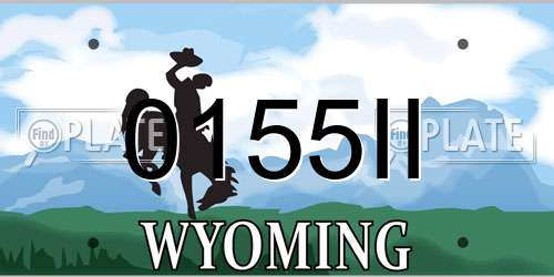 0155II Wyoming License Plate