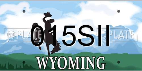 015SII Wyoming License Plate