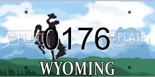 0176 Wyoming License Plate
