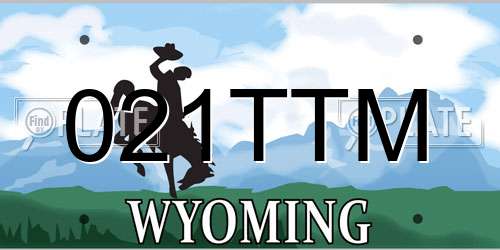 021TTM Wyoming License Plate