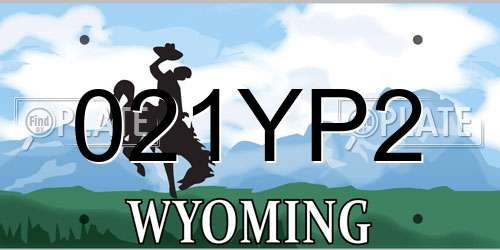 021YP2 Wyoming License Plate