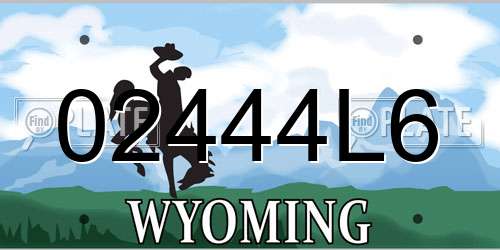 02444L6 Wyoming License Plate