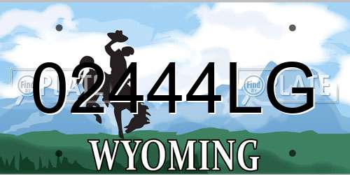 02444LG Wyoming License Plate