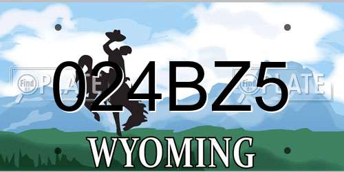 024BZ5 Wyoming License Plate