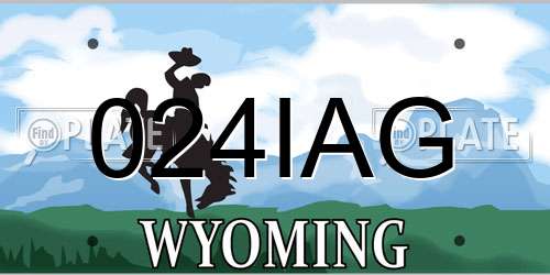 024IAG Wyoming License Plate