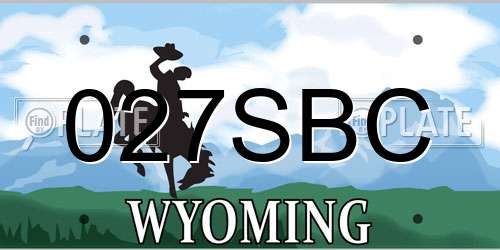 027SBC Wyoming License Plate