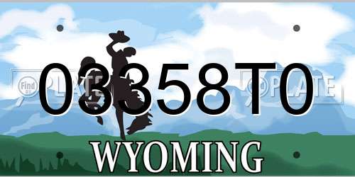03358T0 Wyoming License Plate
