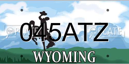 045ATZ Wyoming License Plate