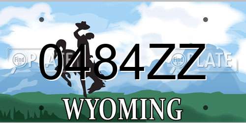 0484ZZ Wyoming License Plate