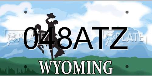 048ATZ Wyoming License Plate