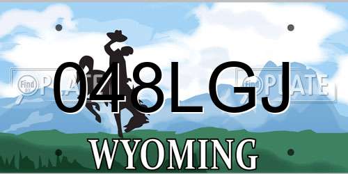 048LGJ Wyoming License Plate